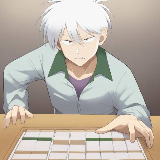 Illustration of Akagi shigeru, fukumoto mahjong in the style of Kurikara