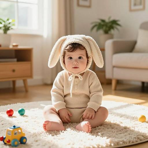 Adorable Baby in Cozy Sunny Room