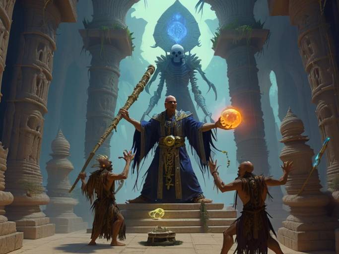 Epic Showdown: Priest Sorcerer vs Skeleton