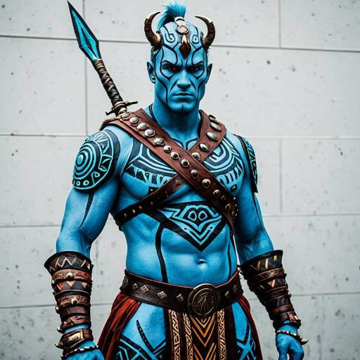 Jake Sully Cosplay with Tribal Designs