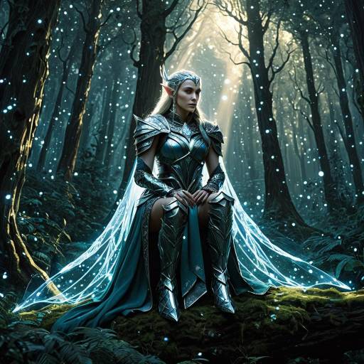 Elven Warrior Queen in Enchanted Forest