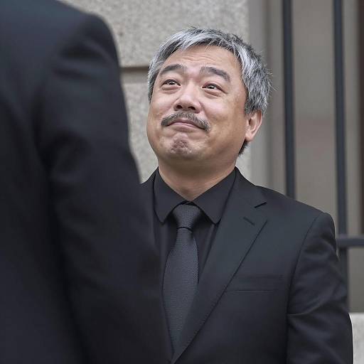 Portrait of East Asian Man in Suit