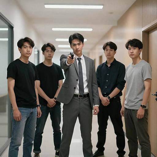 Office Standoff: Tension in the Hallway