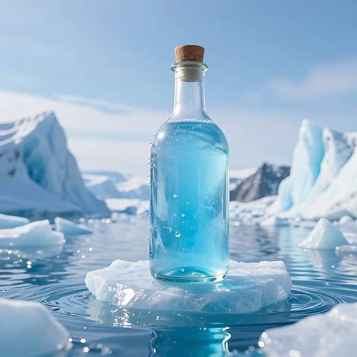 Ethereal Blue Liquid in Arctic Dreamscape