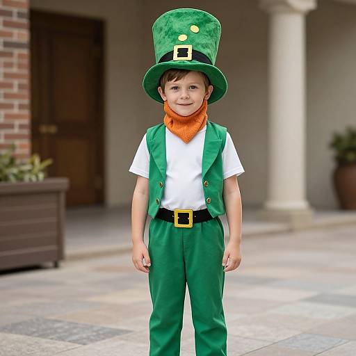 Leprechaun Costume Boy in Green