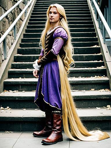 Cosplay Rapunzel with Long Hair