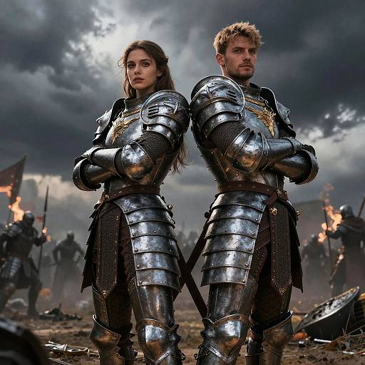 Epic Fantasy Warriors Back-to-Back