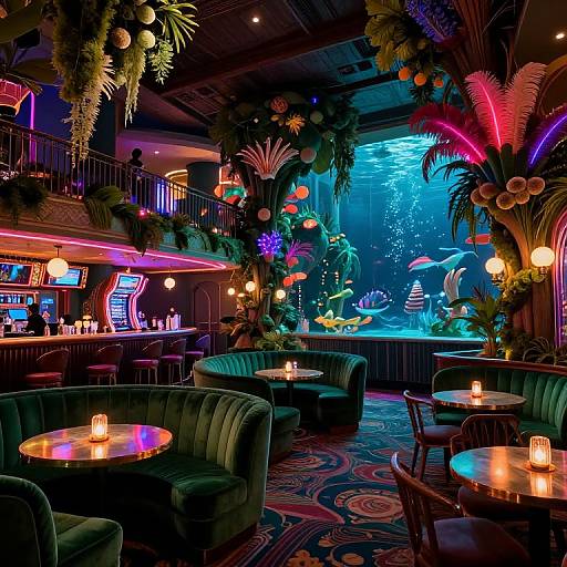 Surreal 1960s Vegas Casino Bar