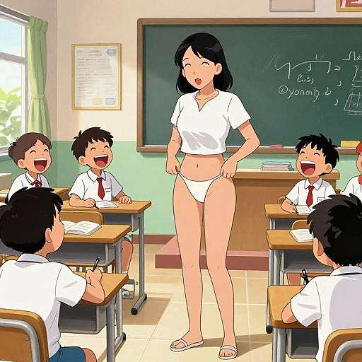 Humorous Teacher's Tropical Thong Mishap