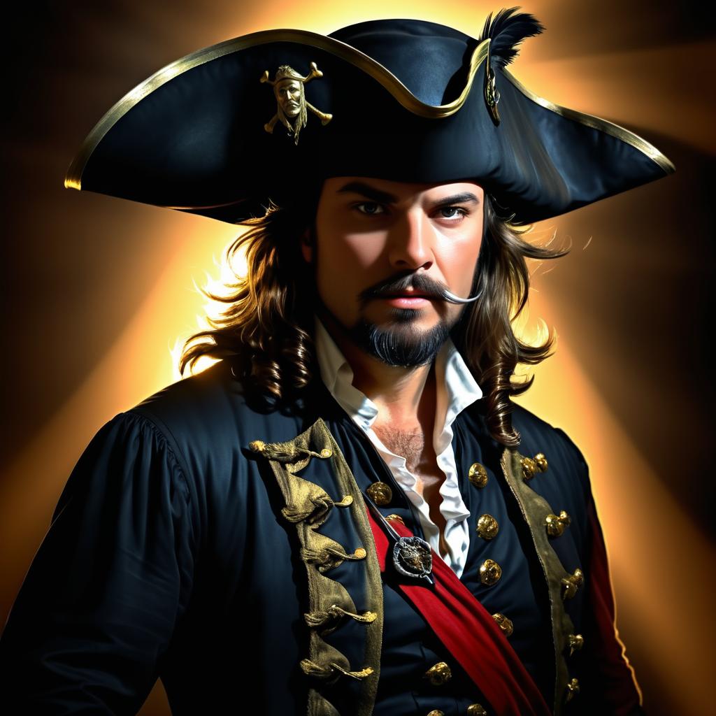 Dramatic Portrait of a Pirate Captain