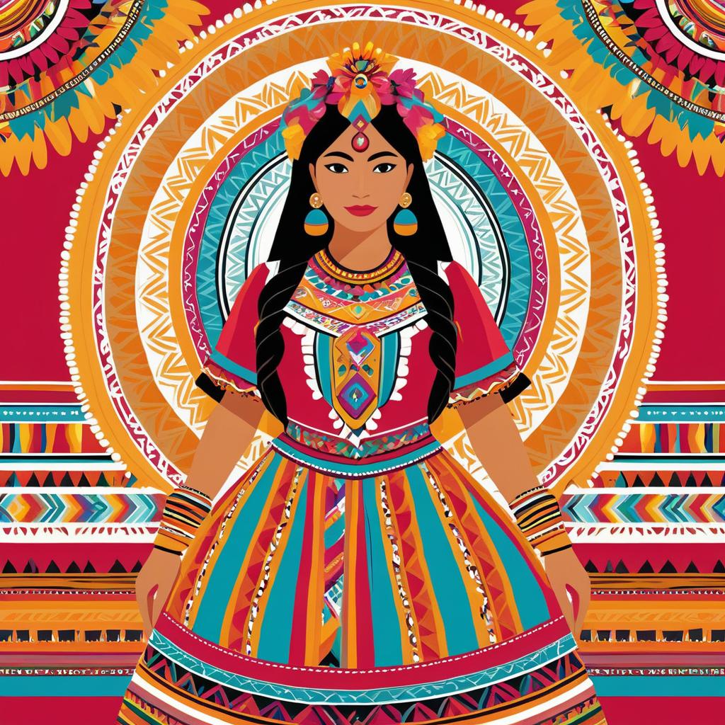 Traditional Peruvian Woman in Cultural Attire