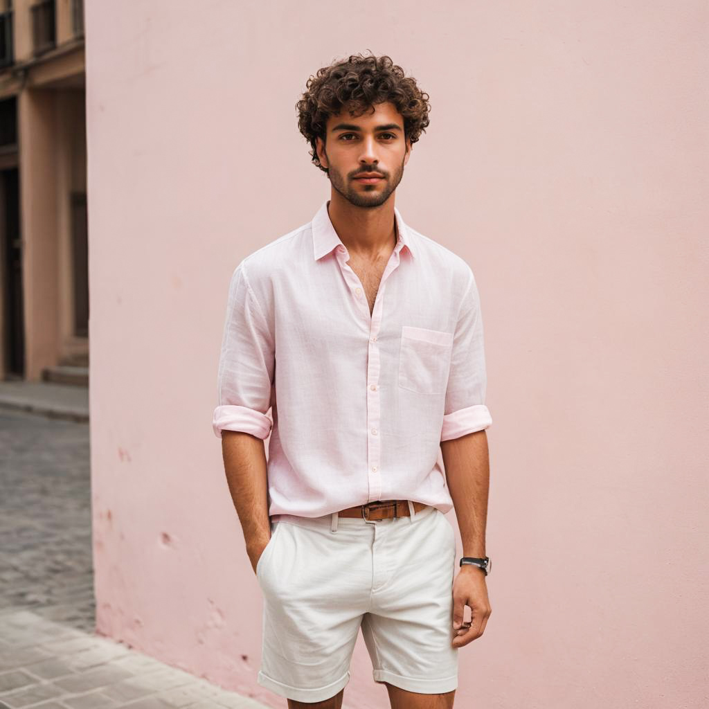 Confident Young Man in Summer Style