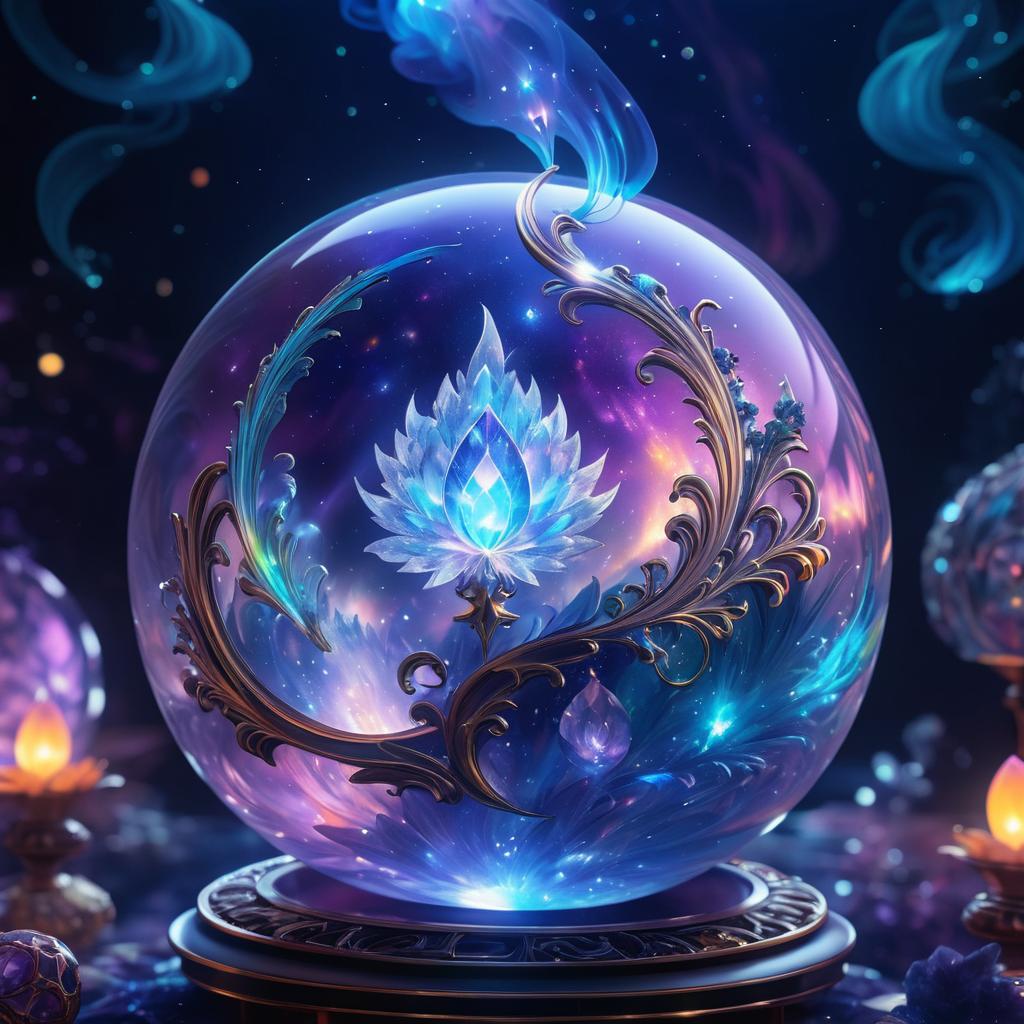 Magical Crystal Orb with Cosmic Energy