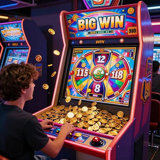 Arcade Jackpot Winning Celebration