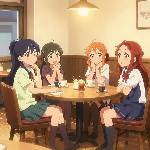 Nijigasaki Characters Cozy Cafe Scene