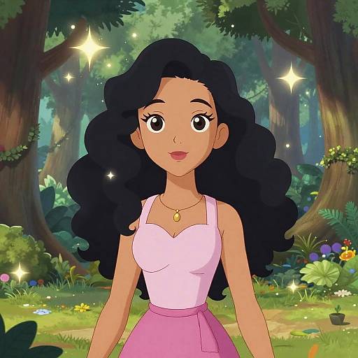 Elegant Character in Enchanted Forest