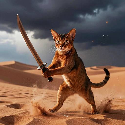 Desert Abyssinian Warrior Cat