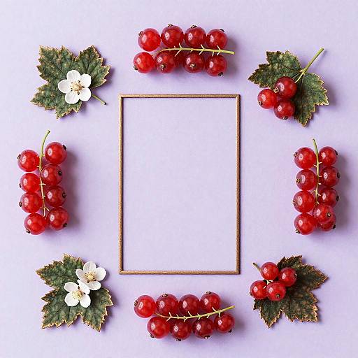 Light Painting Red Currants Still Life
