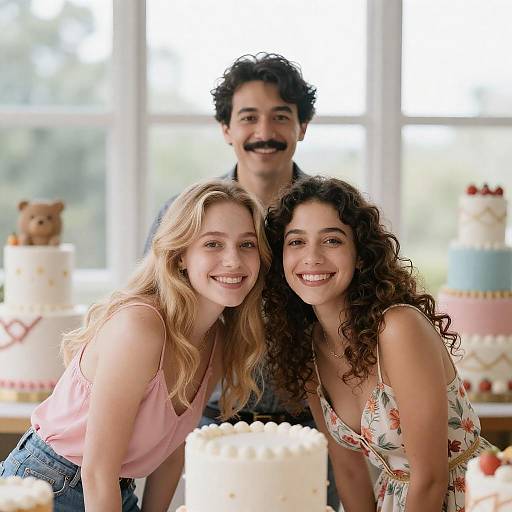 Cheerful Moments with Friends and Cakes