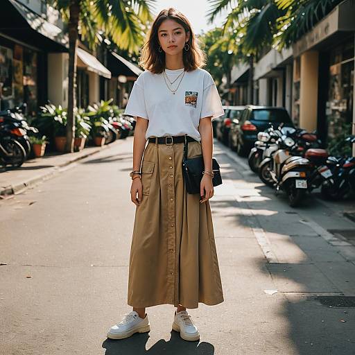 Trendy Teen in Casual Street Fashion