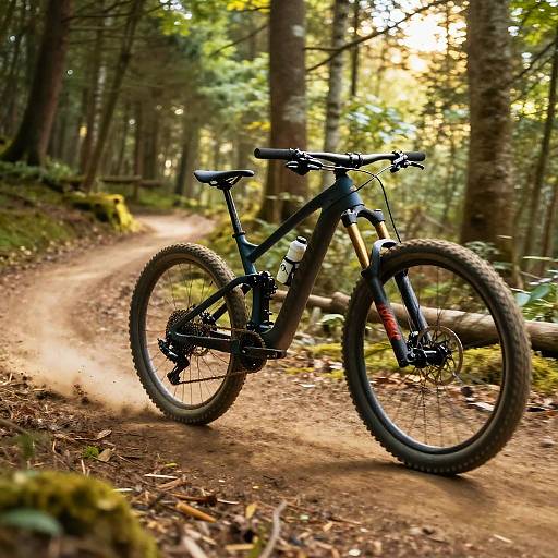 Mountain Bike on Forest Trail