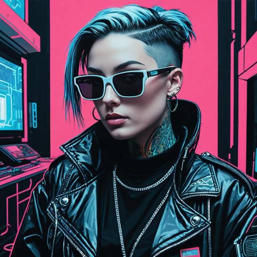 Cyberpunk Augmented Reality Influencer Portrait