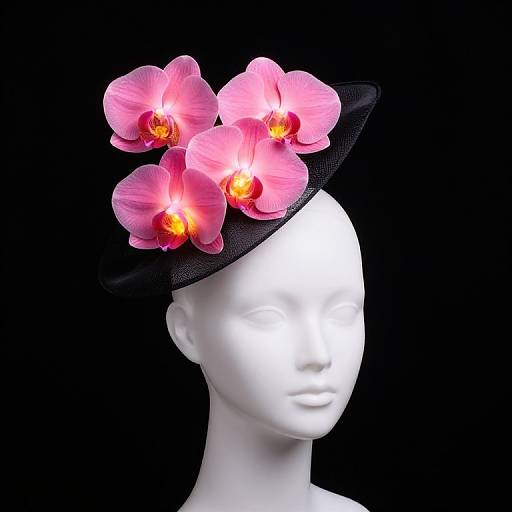 Neon-Pink Orchid Fascinator Hat
