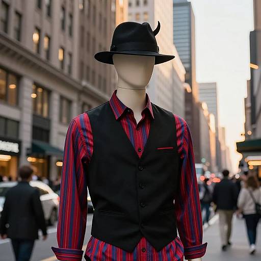 Stylish Mannequin in Urban Glow