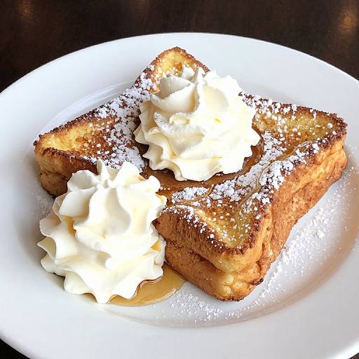 Golden French Toast with Whipped Cream