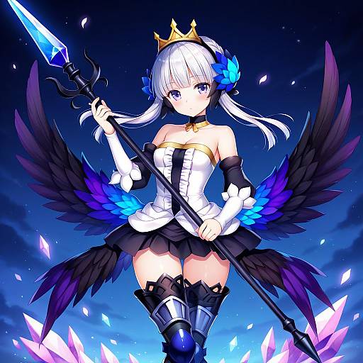 Illustration of Gwendolyn (odin sphere), odin sphere in the style of Mitsuba choco