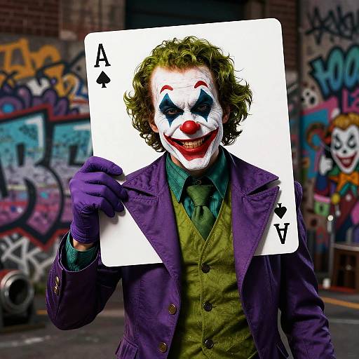 Joker with Vibrant Urban Graffiti