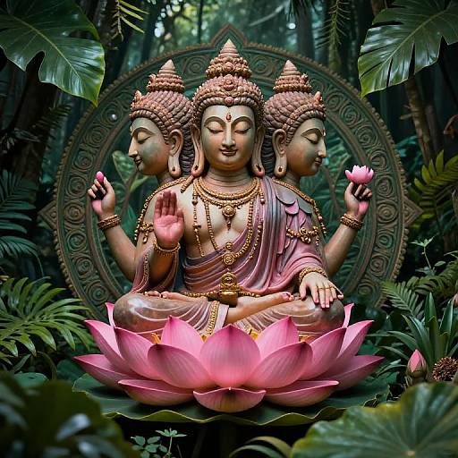 Triple-Headed Lord Brahma Mandala