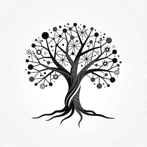 Minimalist Neural Network Tree Tattoo