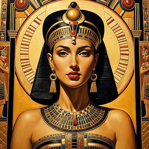 Art Deco Egyptian Queen Portrait