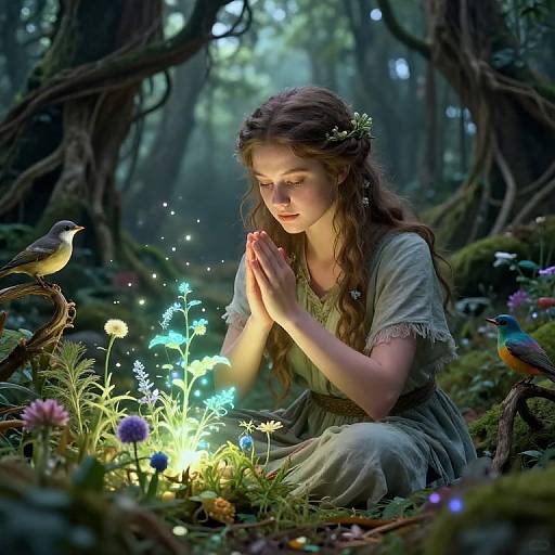 Mystical Healer in Enchanted Forest