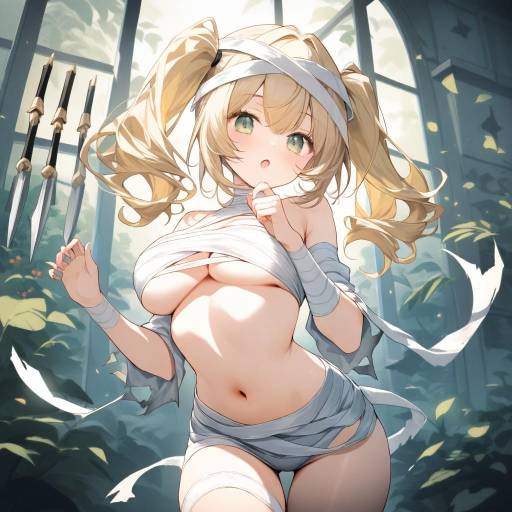 Whimsical Mummy Girl in Secret Garden