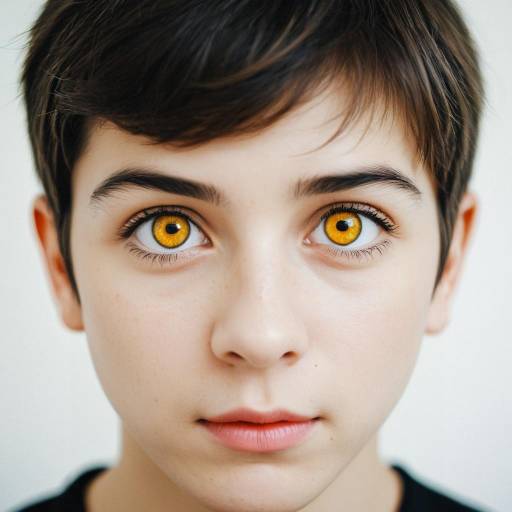 Young Person with Striking Orange Eyes