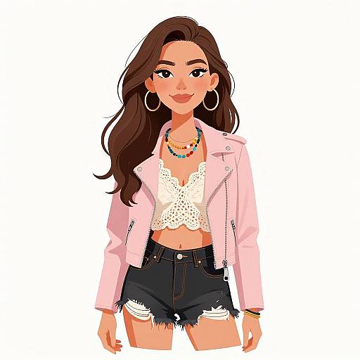 Boho Chic Woman Smiling Portrait