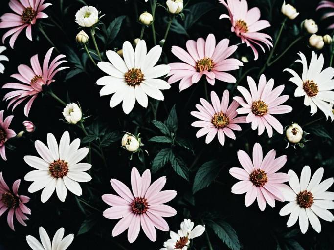 Stunning Close-Up of Pink and White Flowers