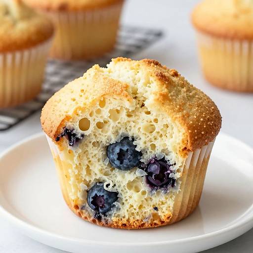 Golden Blueberry Cream Cheese Muffins