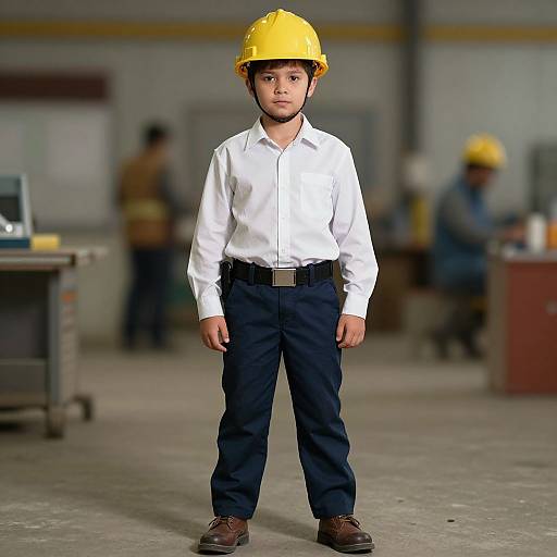 Male Engineer in Hard Hat Costume