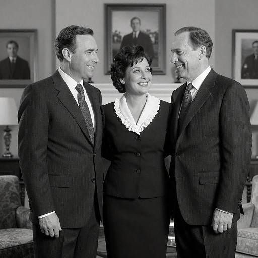 Elegant Living Room Portrait in Monochrome