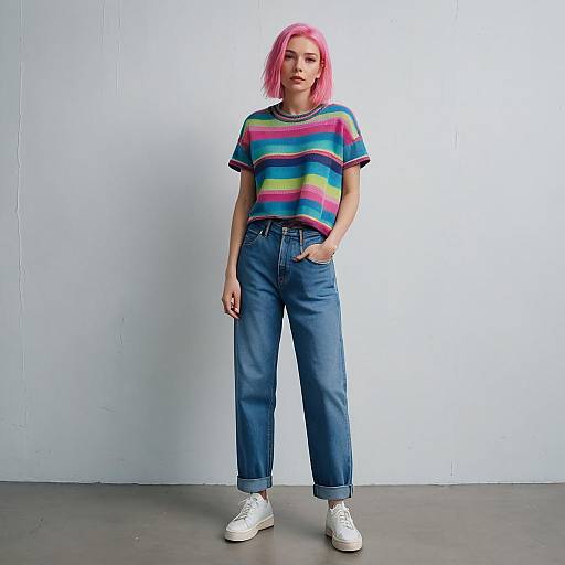 Confident Y2K Style in Neon Colors