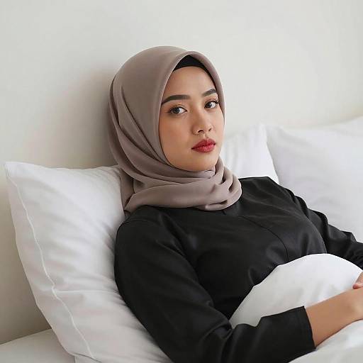 Portrait of Asian Woman in Hijab