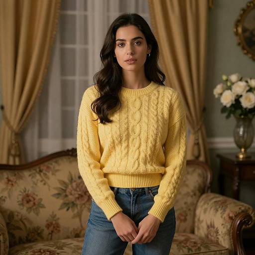 Elegant Woman in Ornate Room
