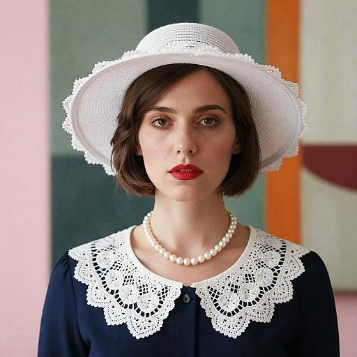 Elegant Woman with Abstract Background