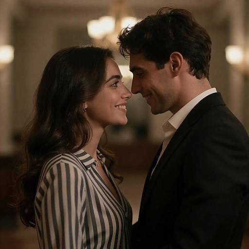 Intimate Couple Portrait in Warm Light