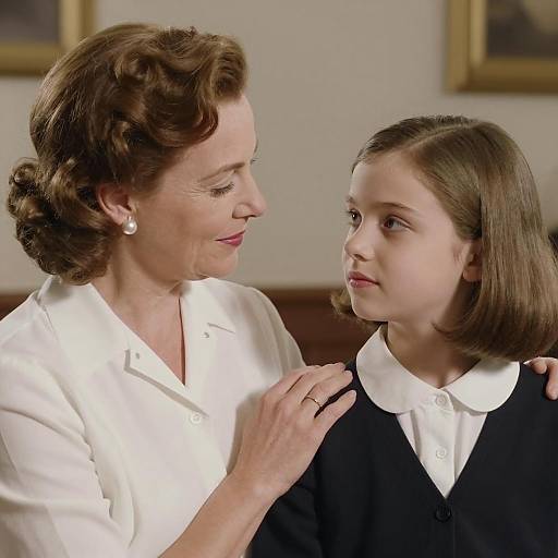 Tender Moment Between Mother and Daughter