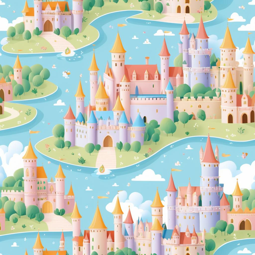 Whimsical Medieval Castle Illustration for Kids