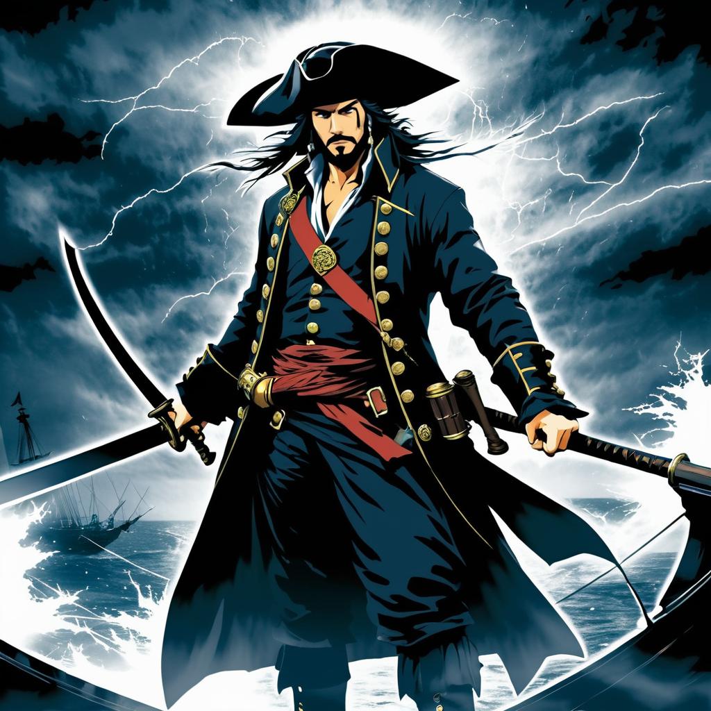 Stormy Seas: The Fearless Pirate Captain